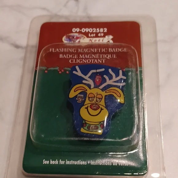 $4 Add-on Flashing Rudolph Pin - Magnetic Back - Picture 5 of 5